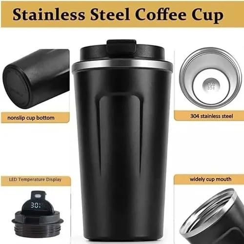 Customized Coffee Tumbler with Temperature Display
