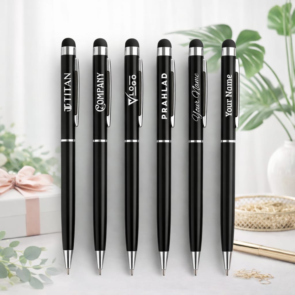 2-in-1 Metal Stylus Ballpoint Pen – Premium Corporate Return Gift - Deera - Image 2