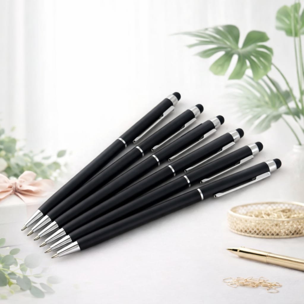 2-in-1 Metal Stylus Ballpoint Pen – Premium Corporate Return Gift - Deera - Image 4