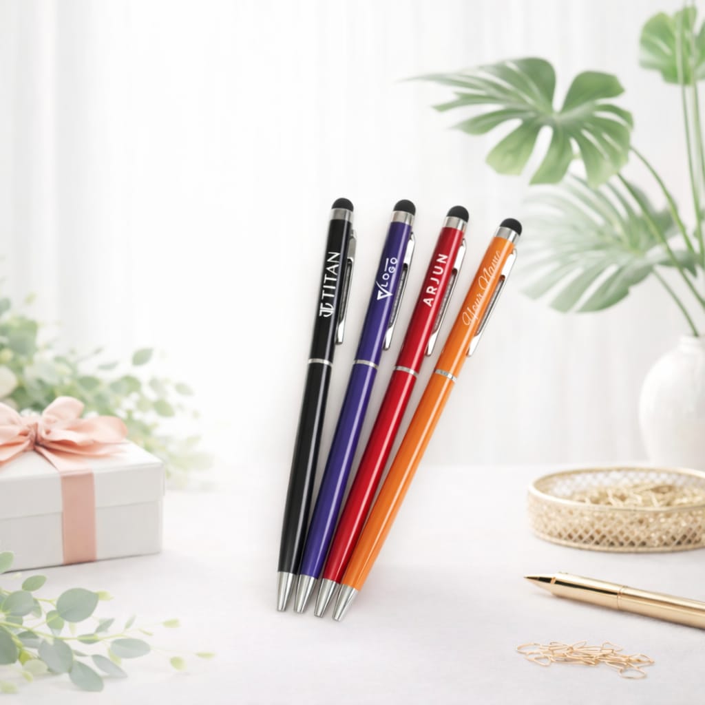 2-in-1 Metal Stylus Ballpoint Pen – Premium Corporate Return Gift - Deera - Image 5