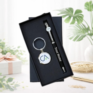 CA Personalized Pen & Keychain Set – Custom Engraved Gift Combo deera