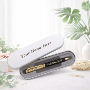 Crownlit Personalized Premium Blue Pen for Gifting – Custom Engraved Corporate Pen Deera