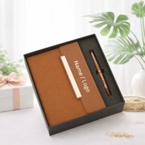 Functional Yet Elegant Corporate Diary & Pen Gift Set | Custom Executive Gift Combo - Deera