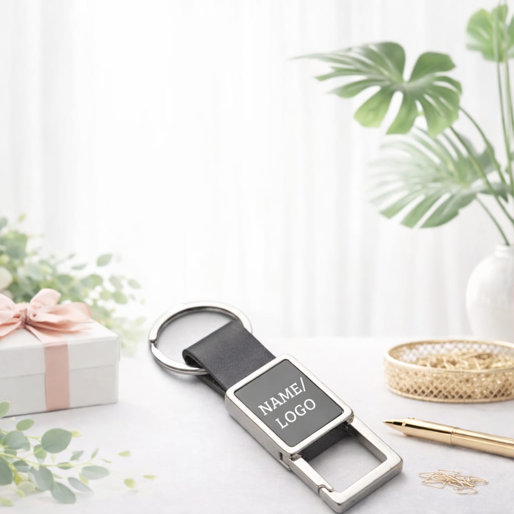 Personalized Elegant Metal Keychain – Custom Engraved Premium Keyring - Deera - Image 2