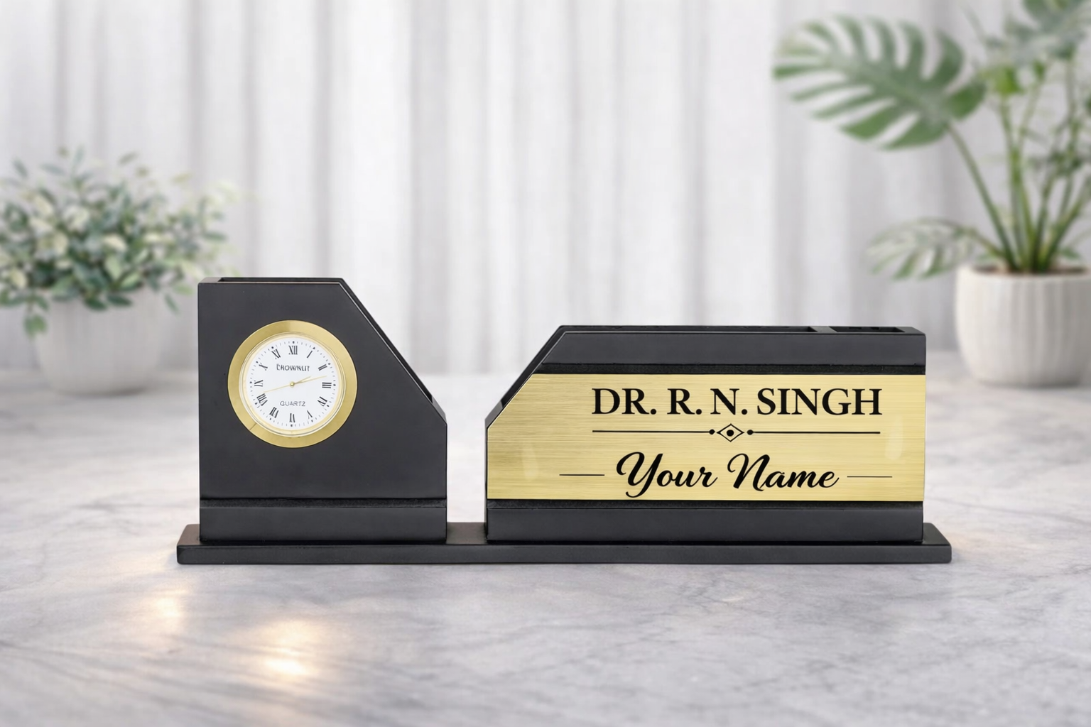 Personalized Pen Stand with Mobile Holder – Custom Name & Logo Desk Organizer - Deera - Image 4