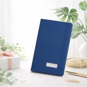 Personalized Premium A5 Diary – Navy Blue Custom Journal Deera