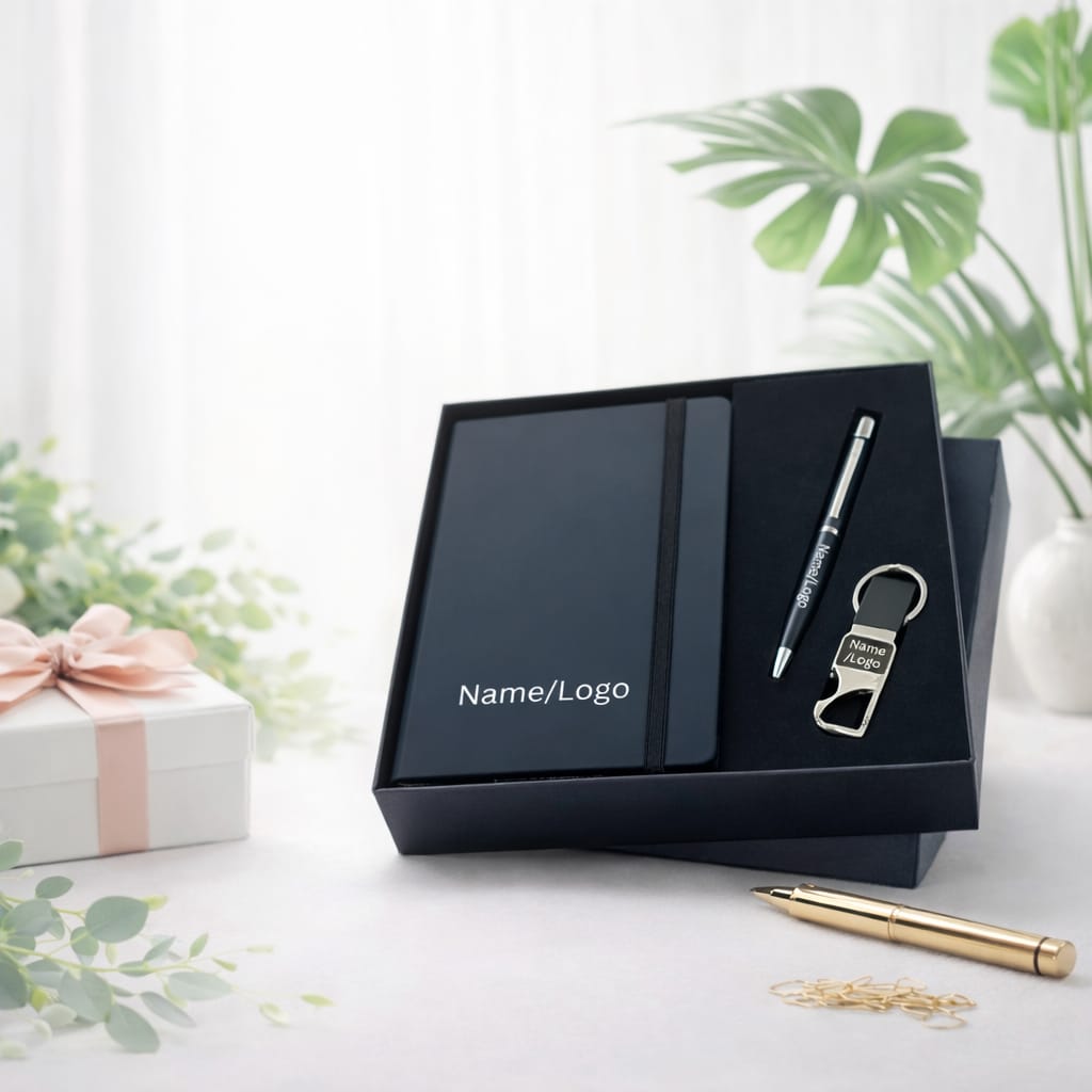 Personalized Trio Combo Diary, Pen, and Keychain Set - Deera