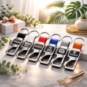 Stylish Anti-Lost Metal Keychain – Number Tag Keyring for Keys - Deera