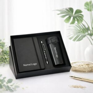 The Perfect Trio Tumbler, Diary & Pen Set Custom Corporate Gift Set Deera