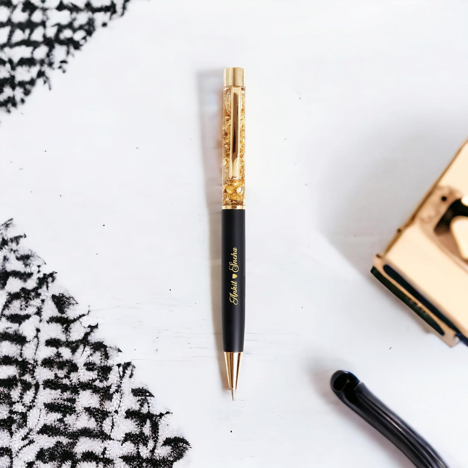 Personalized Pen with Name Engraved I Metal Classy Customized Roller Ball Pens I Comfortable to Hold & Write